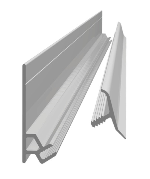 Mermaid 2-Part Shower Base Profile - White 2.4m