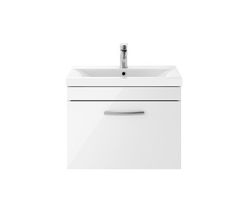 Carnation 600mm Gloss White Vanity Unit and Basin
