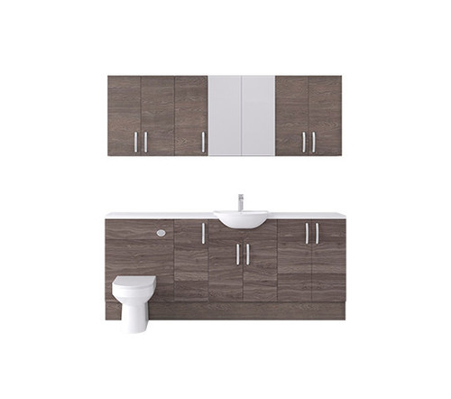 Connect N/Wd 2000mm Pack Basin WC 3 Cup Wall plus Tall Cupboard