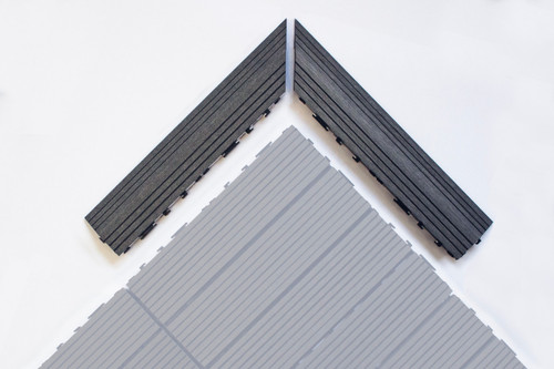 Grey AB Fusion Composite Decking Tiles Corner Kits