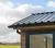 Black metal sheet roof