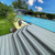 Woodgrain Effect Reversible Composite Decking Board Pool