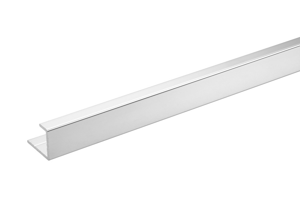 Showerwall Square End Cap - Bright Silver