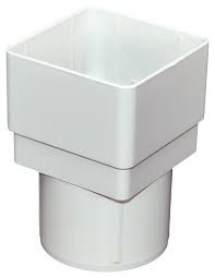 Floplast RDS2 Square to Round Downpipe Adaptor White
