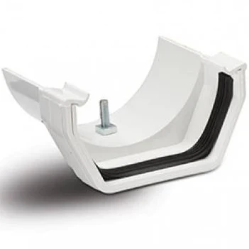Floplast RDS5 Square to Half Round Cast Iron White