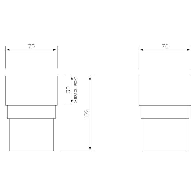 Floplast RSS1 Square Pipe Socket Black