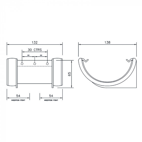 Floplast RU1 Round Union Bracket 