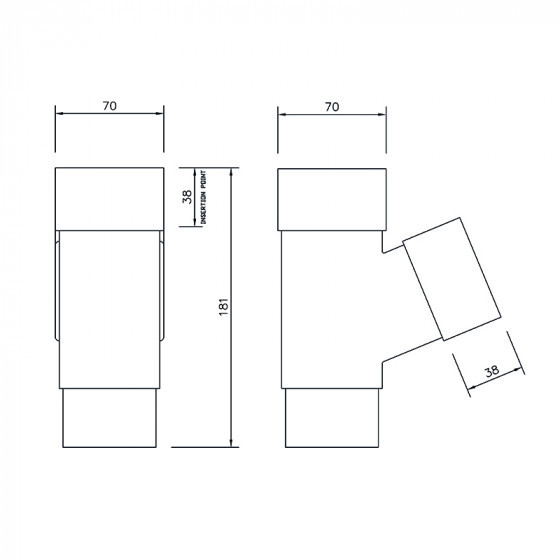 Floplast RYS1 Square 112.5 Branch 
