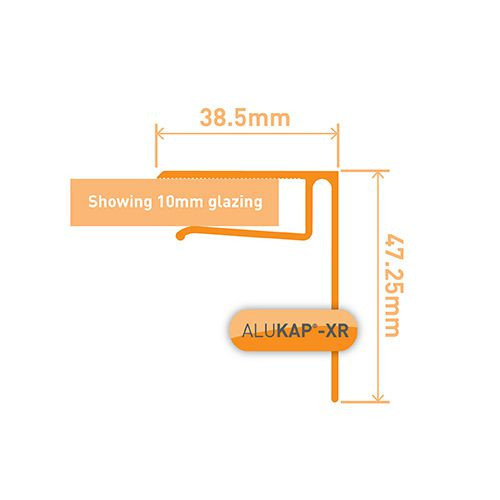 Alukap-XR 10mm End Stop Bar 3m White