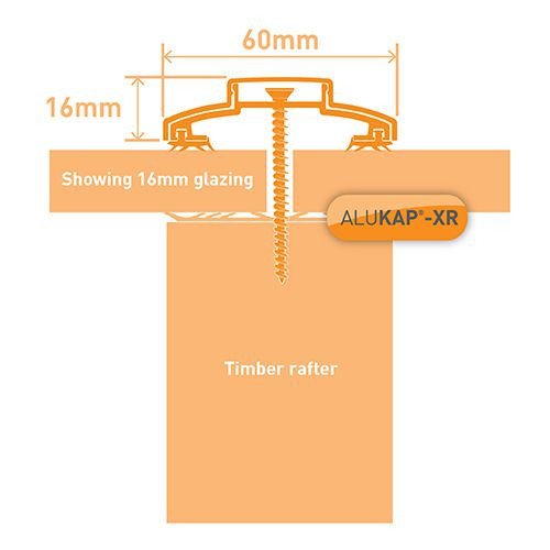 Alukap-XR 60mm Bar 4.8m No RG WH Alu E/Cap