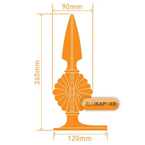 Alukap-XR Aluminium Finial White