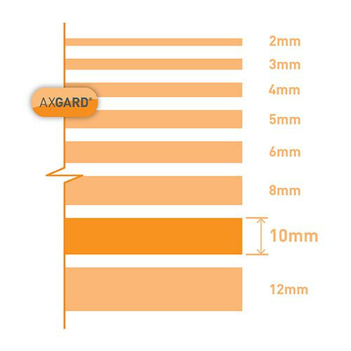 Axgard Clear 10mm UV Protect Polycarb 1250 x 2500mm