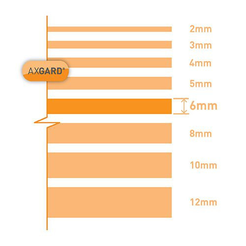 Axgard Black 6mm UV Prtc Polycarb 500 x 3050mm