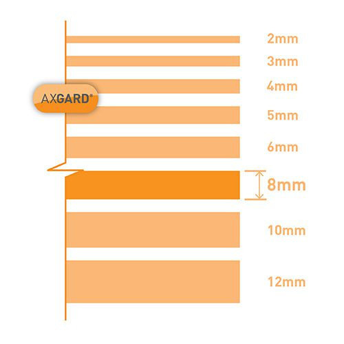 Axgard Clear 8mm UV Protect Polycarb 1000 x 500mm