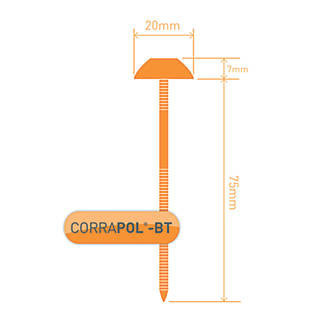 Corrapol-BT Black Corrugated Bitumen Fixings 100 Pk