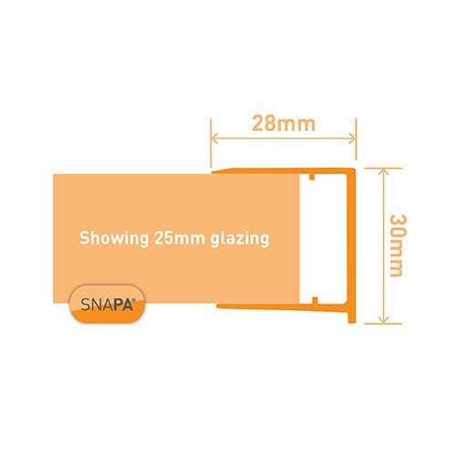 Snapa 25mm PVC Drip Trim White 2.1m