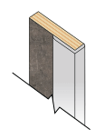 Fibo Kb L-Shaped Aluminium Profile 580mm Long Kitchen Profiles
