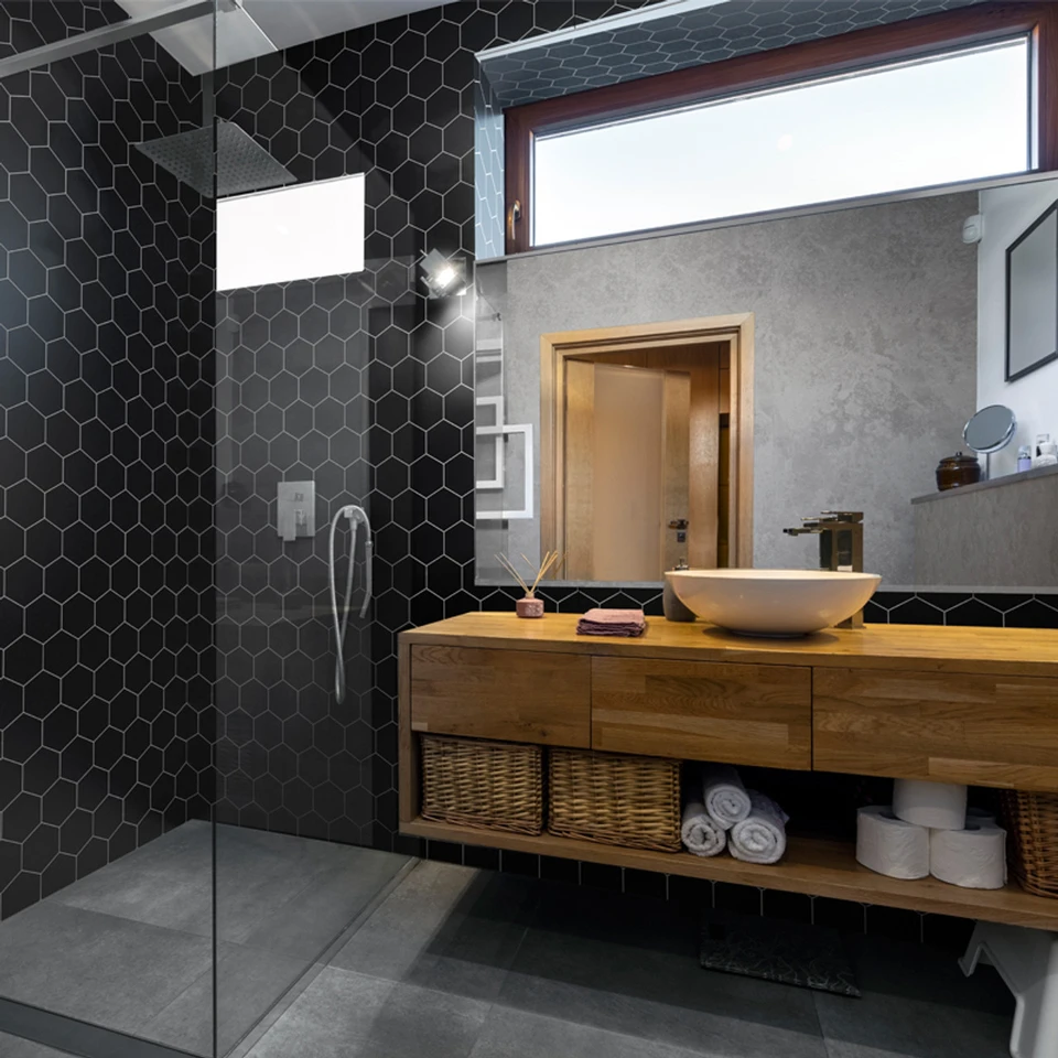 Fibo New Urban Tile Collection - Black Silk