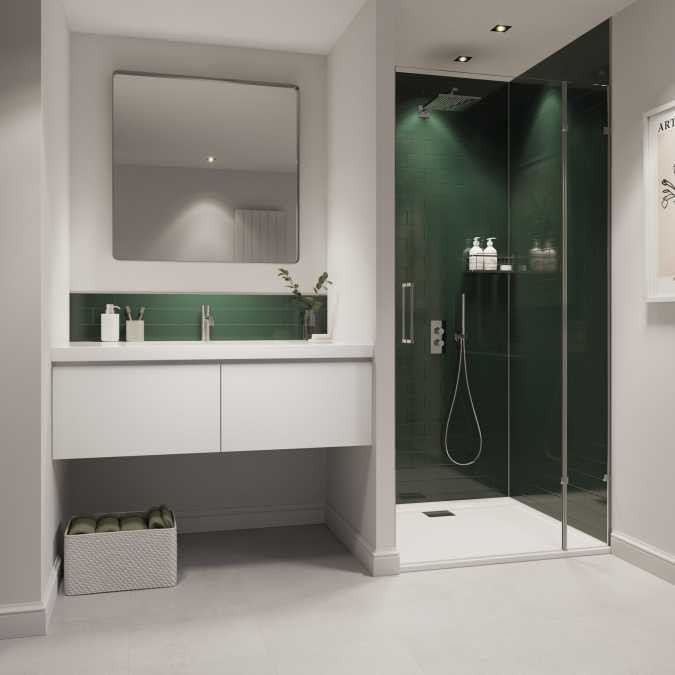 Showerwall Compact Tile Collection Hunter Green