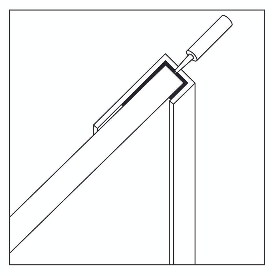 Showerwall Compact 3mm x 2450mm End Cap Trim
