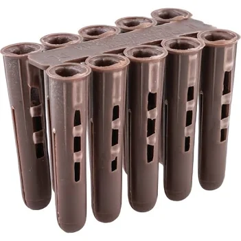 Boxes of 100  Wallplugs Brown