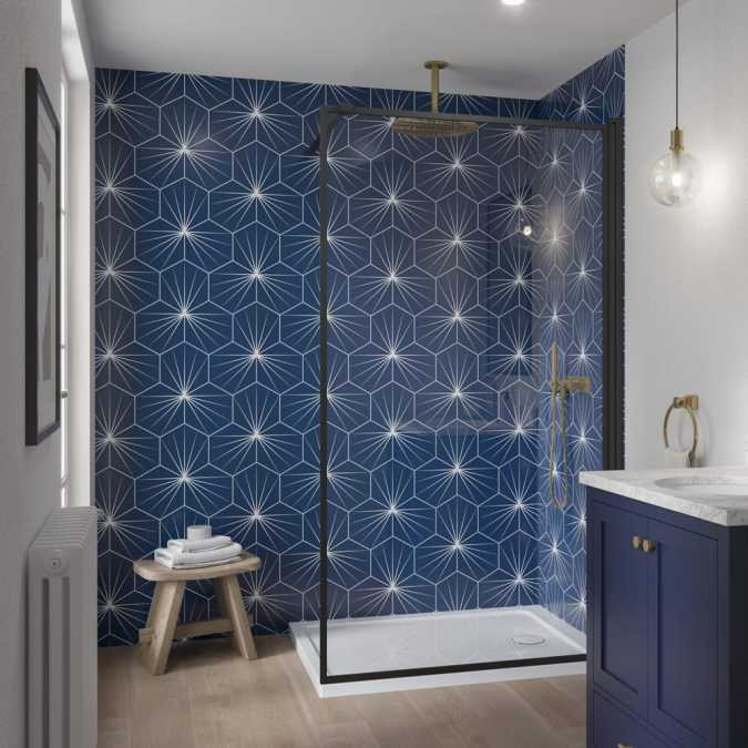 Showerwall Acrylic Panels - Patterns - Starlight Sapphire SCA55