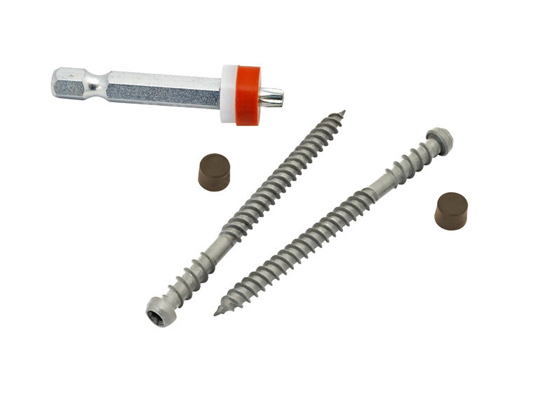 Hidden Deck Fasteners, Plugs and Screws (with T20 Torx drill bit) Walnut