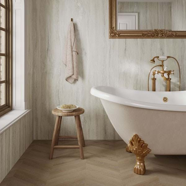 Multipanel Waterproof Bathroom Flooring - Chevron Como