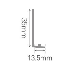 Multipanel Classic Base Profile Type X Satin Silver