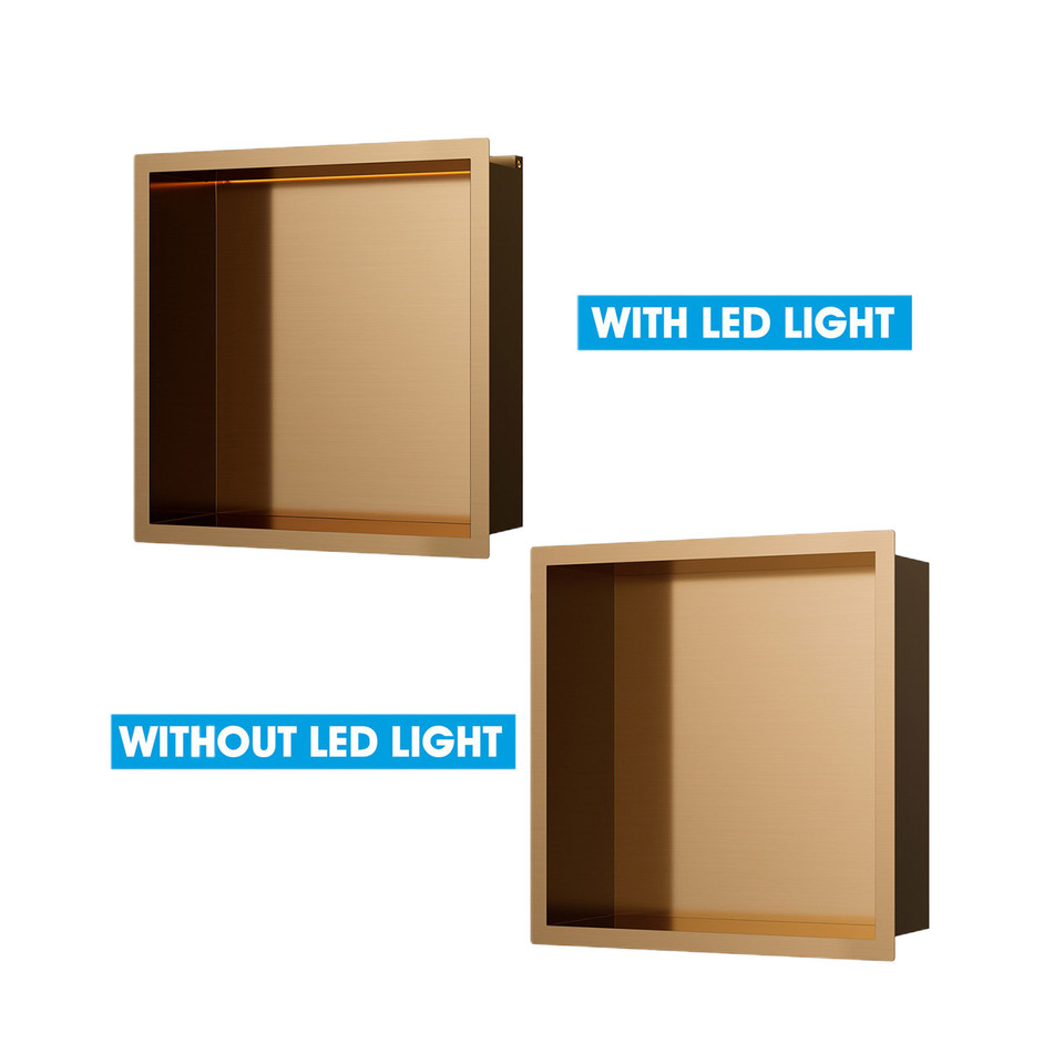 Square Rose Gold shower niche