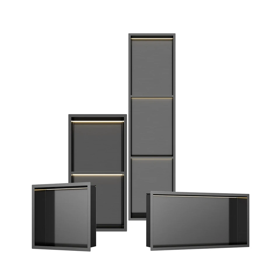 Gunmetal Black Shower Niche Trays