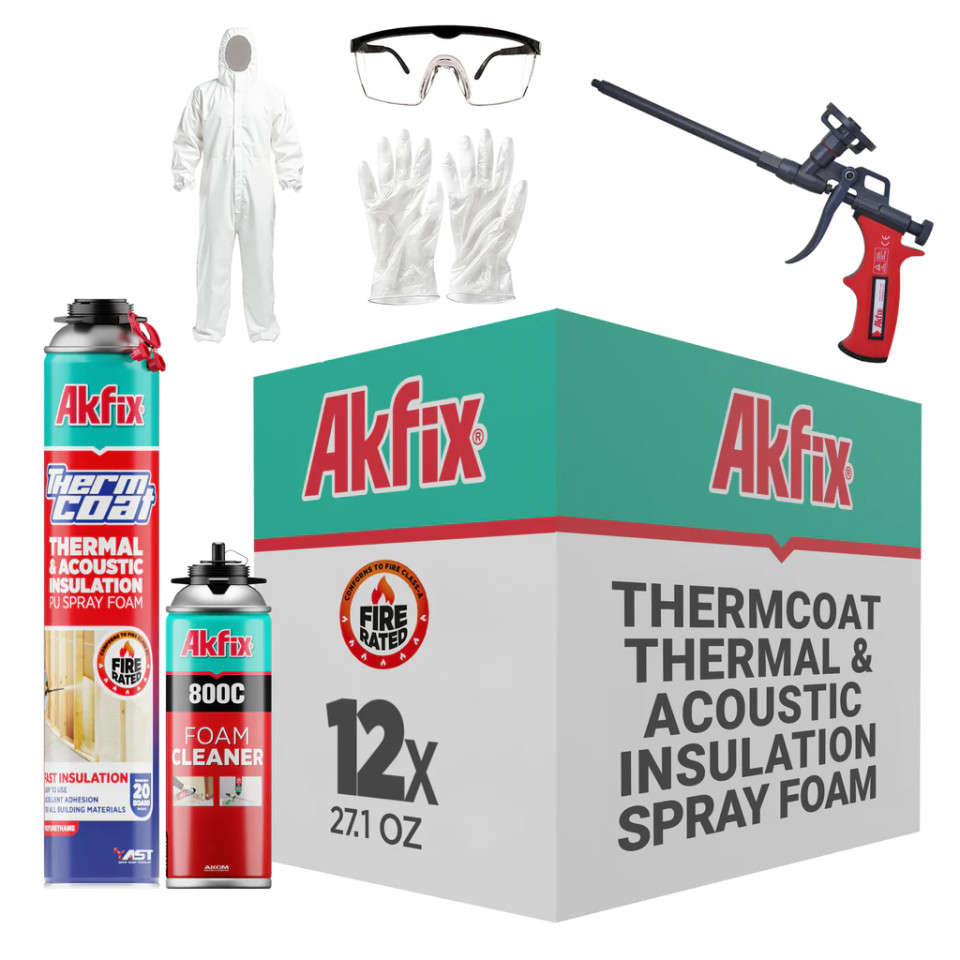 Thermcoat Thermal & Acoustic Insulation PU Spray Foam - Bundle Kit