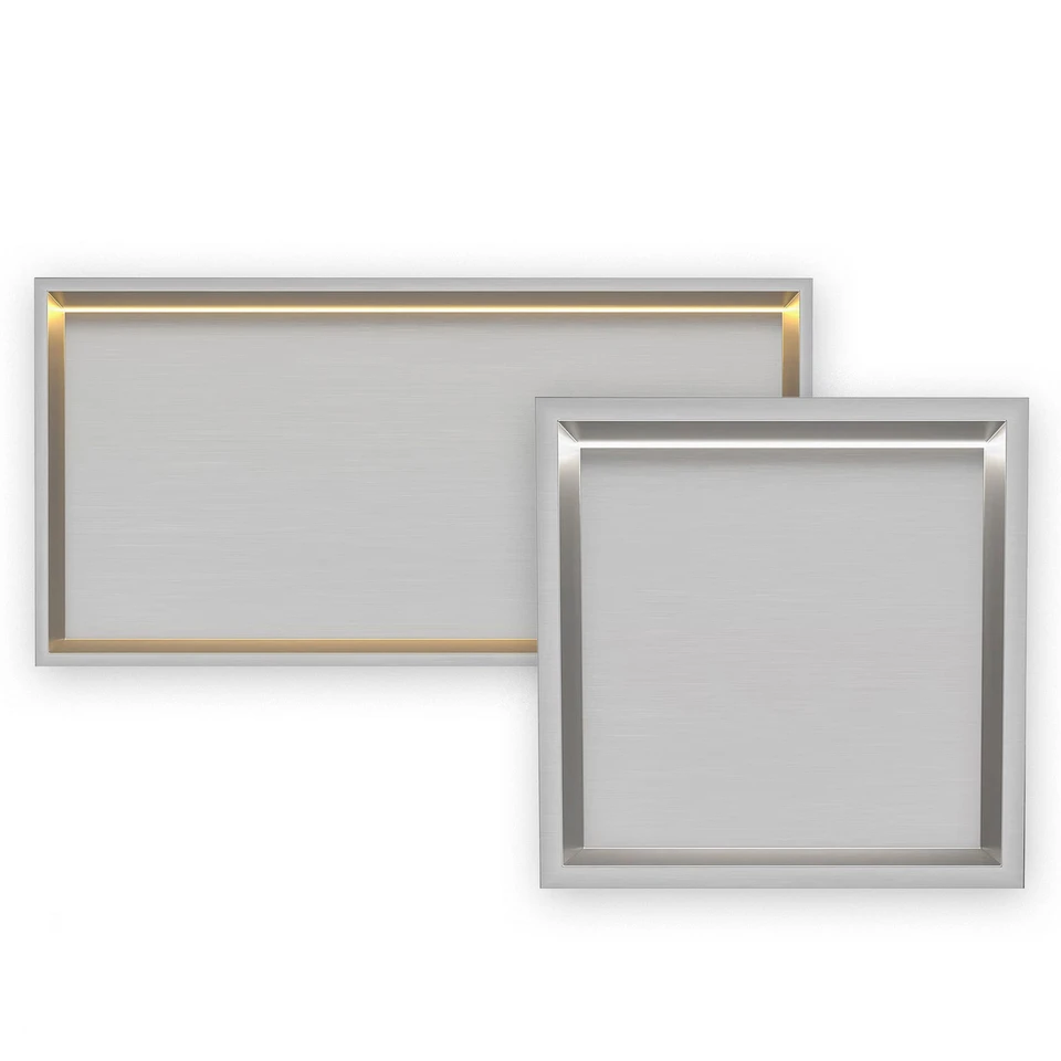 Thermopanel Steel LED Shower Niche | Stainless Steel Recessed Wall Niche