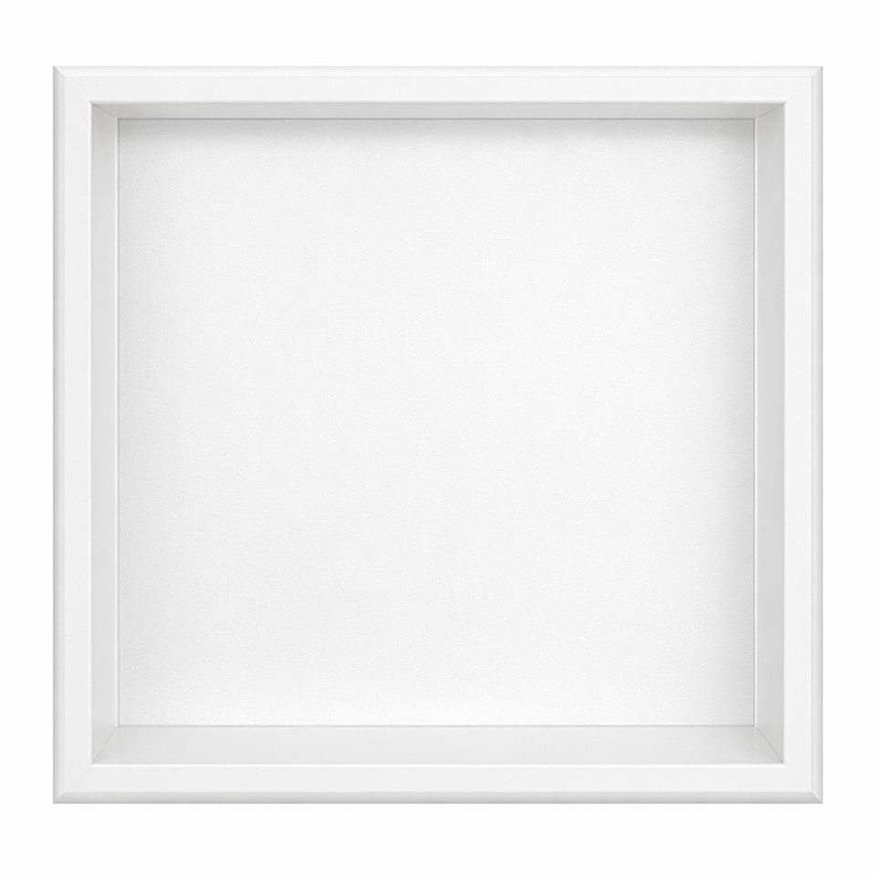 Thermopanel Stainless Steel Shower Niche with Optional LED - White (80mm Depth)