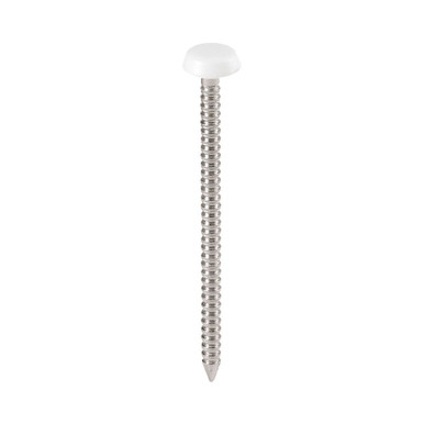 Box of 100 Fascia Polynails 50mm White