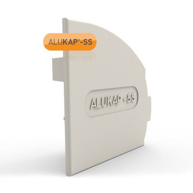 Alukap-SS Wall and Eaves Beam Endcap RH White