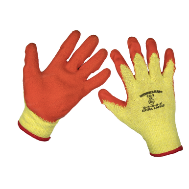 Sealey - Super Grip Knitted Gloves Latex Palm X-Large Pack of 120 Pairs