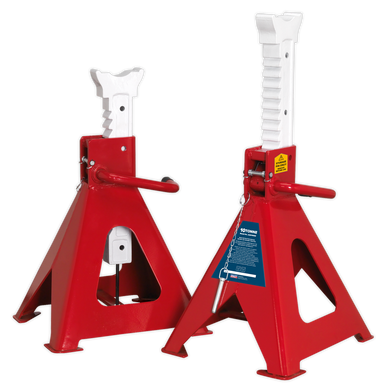 Sealey - Axle Stands Pair 10tonne Capacity per Stand Auto Rise Ratc