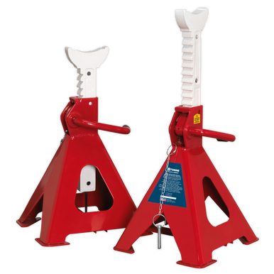 Sealey - Axle Stands Pair 5tonne Capacity per Stand Auto Rise Ratch