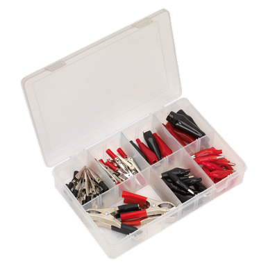 Sealey - Crocodile Clip Assortment 60pc Black and Red