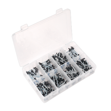 Sealey - Rivet Assortment 200pc Black Anodised