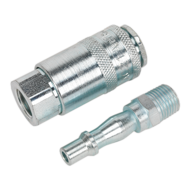 Sealey - Air Tool Coupling Kit 2pc 1/4inchBSP
