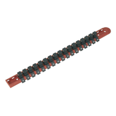 Sealey - Socket Retaining Rail with 17 Clips 1/2inchSq Drive