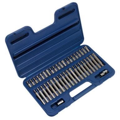 Sealey - TRX-Star/Hex/Spline Bit Set 42pc 3/8inch and 1/2inchSq Drive