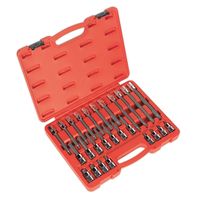Sealey - Spline Socket Bit Set 26pc 1/2inchSq Drive