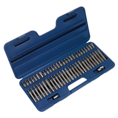 Sealey - Security TRX-Star/Hex/Ribe/Spline Bit Set 56pc 3/8inch and 1/2inchSq Drive