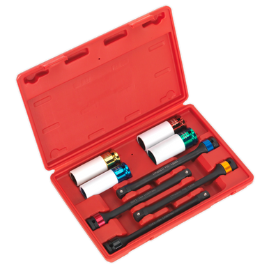 Sealey - Torque Stick and Aluminium Wheel Impact Socket Set 8pc 1/2inchSq Drive