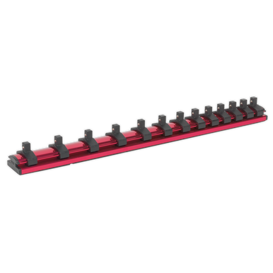 Sealey - Socket Retaining Rail Magnetic 1/4inchSq Drive 13 Clips