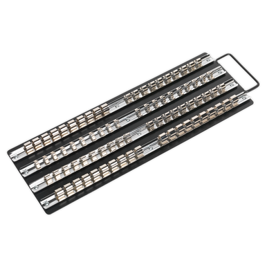 Sealey - Socket Rail Tray Black 1/4inch 3/8inch and 1/2inchSq Drive