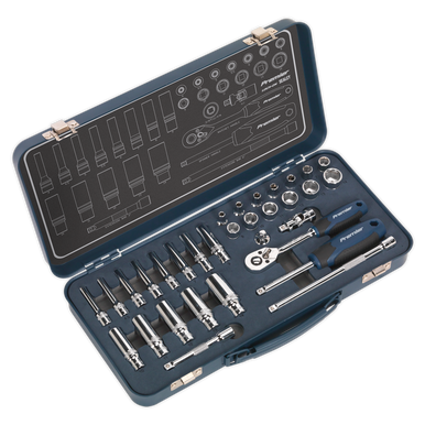Sealey - Socket Set 32pc 1/4inchSq Drive Lock-On 6pt Metric